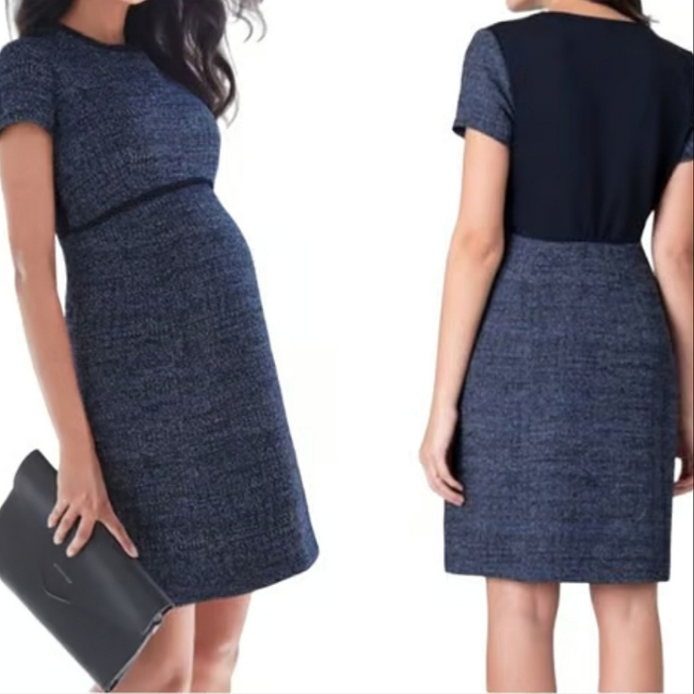 Seraphine Navy and Black Mini Dress